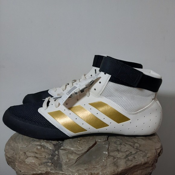 adidas Shoes New Adidas Mens Mat Hog 2 Black White Gold Lace Up